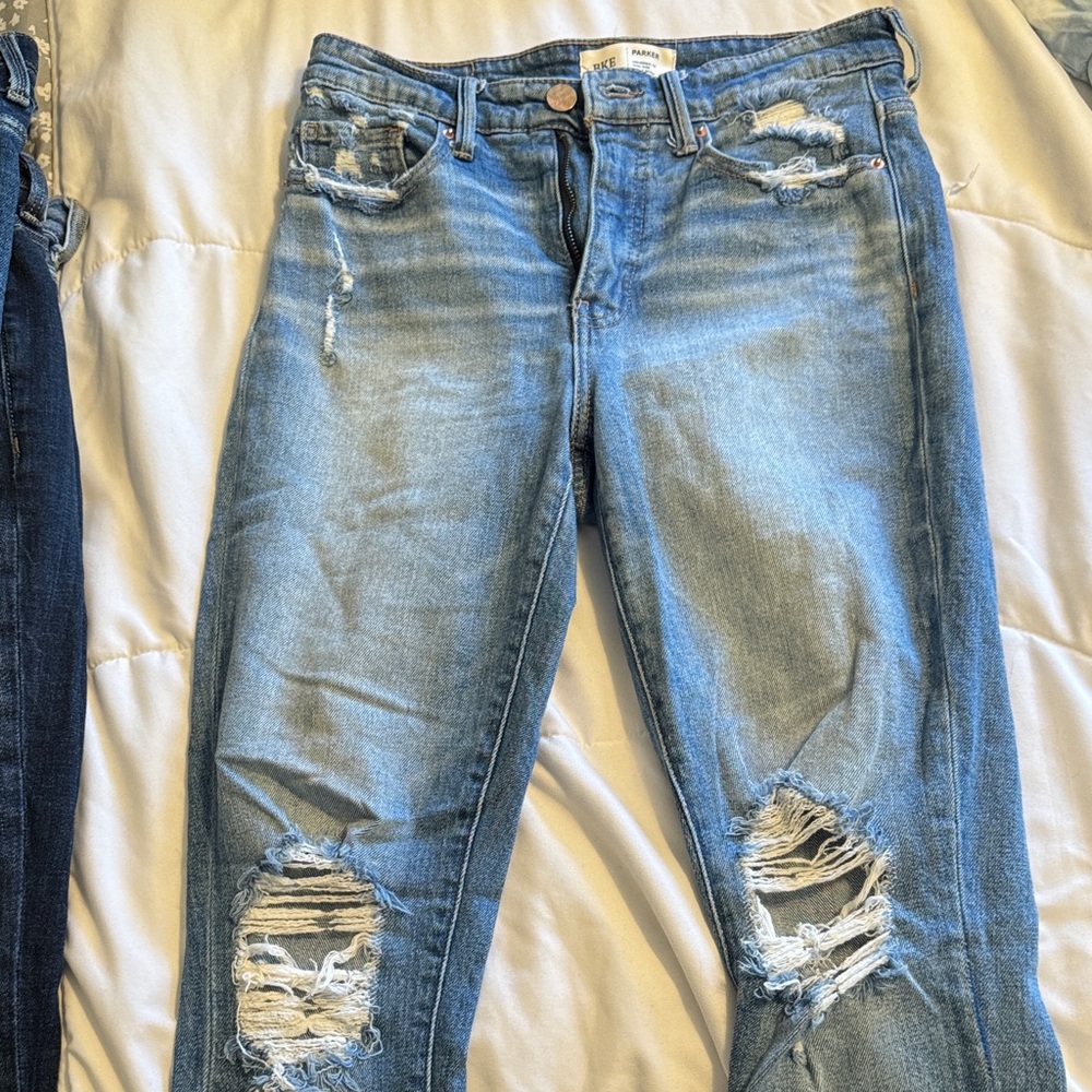 BKE Distressed Light Blue Skinny Jeans